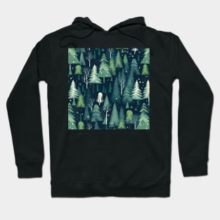 Christmas night in the forest II Hoodie